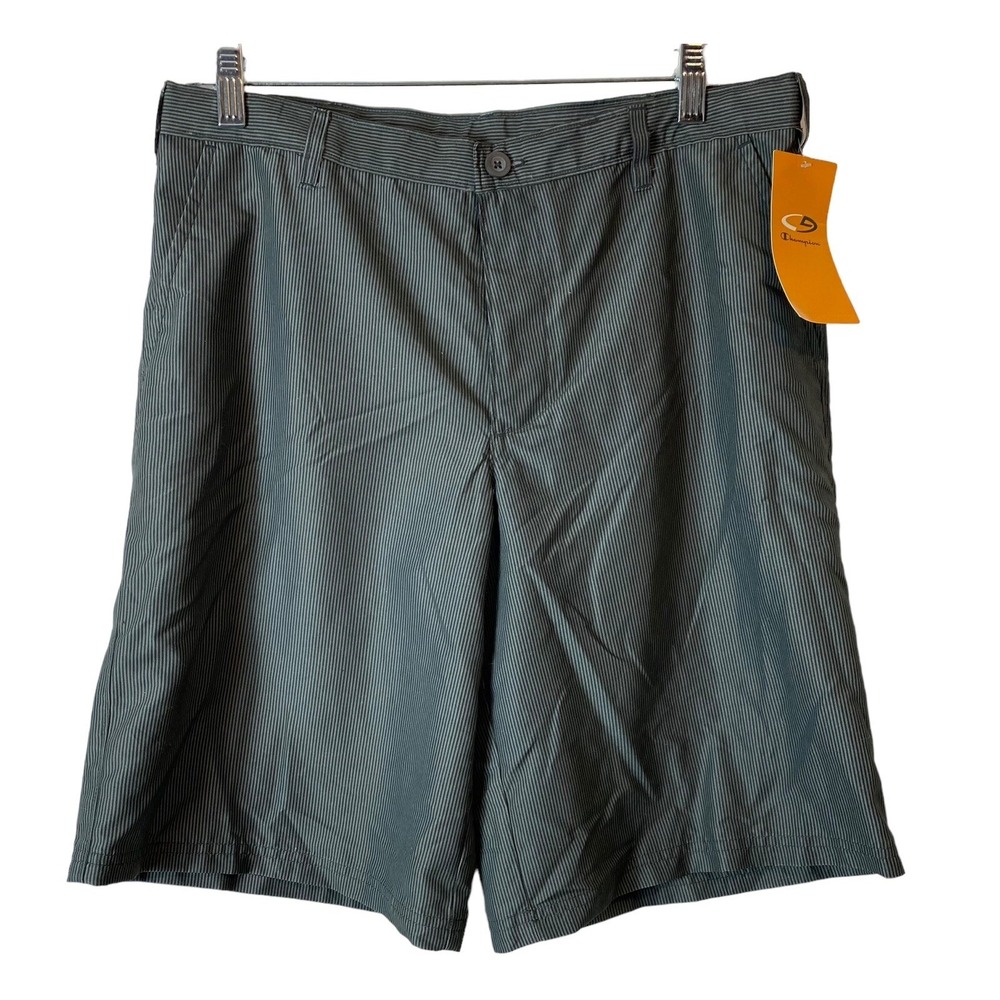 Champion xl 16/18 boys black gray stripe shorts nwt 32 x 10.5